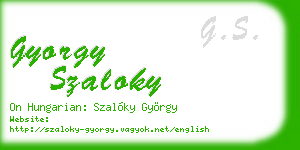 gyorgy szaloky business card